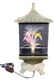 Vintage Motion Lamp Color Changing Fiber Optic Flowers