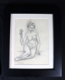 FRAMED Drawing on Paper signed Diego RIVIERA