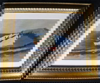 FRAMED Watercolor on Paper signed E. HOPPER American