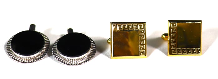 Vintage Men's Cuff Links Lot of 2 sets