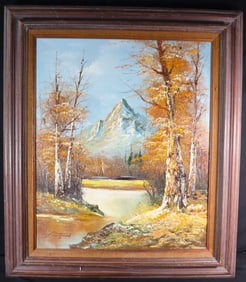FRAMED Acrylic on Canvas signed F. WHITMAN