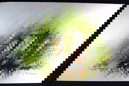 UNFRAMED Oil on Canvas signed lower right