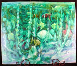 UNFRAMED Oil on Canvas signed lower Right