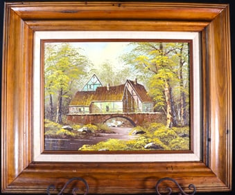 FRAMED Oil on Canvas signed Lower Left