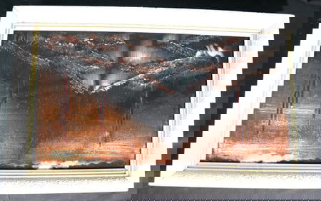 FRAMED Mixed Media on Fabric unsigned