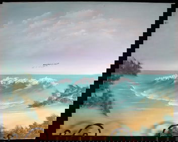 UNFRAMED Oil on Canvas signed H.H dated 83