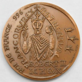 Bronze Medal ROBERT II LE PIEUX King of FRANCE