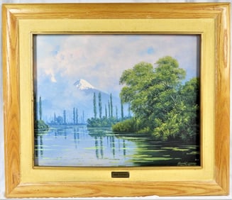 Framed Oil on Canvas, signed Miguel a OROPEZA