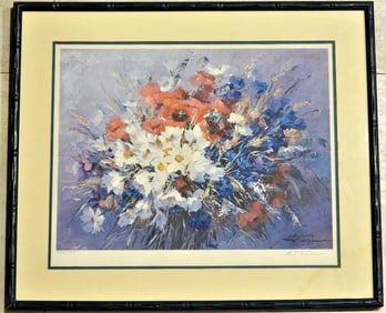 Framed Lithograph signed lower right and numbered