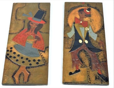 Vintage (2) Copper Wall Plaques