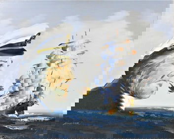 Oil on Canvas signed AMOS CARR lower left