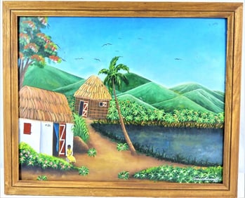 Gasner Thermofils (Haitian, 20th Century) 1995, Oil on board, signed lower right and dated 86Â