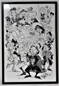 Framed J YORK Caricature