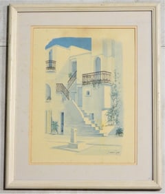 Framed lithograph signed Sandro Guidi, lower right