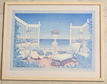 Framed lithograph signed Coopersmith, lower left