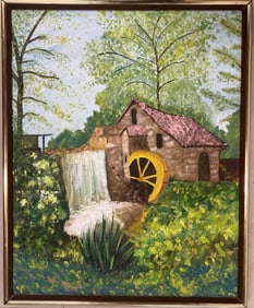 Framed Oil on Canvas signed Sadie Peters