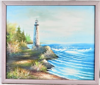 Framed Oil on Canvas signed Oliver lower right