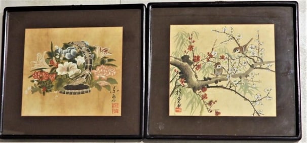 Pair of framed Chinese print