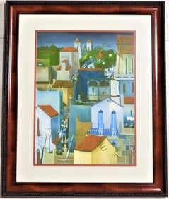 Framed Lithograph untitled signed lower right and numbered