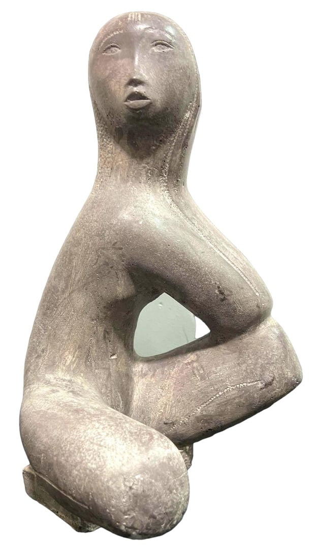 Sculpture of Nude Woman signed Chuck Dodson: Chuck Dodson, American (1908-1993). Original sculpture of nude woman by Florida artist Chuck Dodson who was a resident artist at the renowned Grove House Studios in Coconut Grove, Florida. Dodson'
