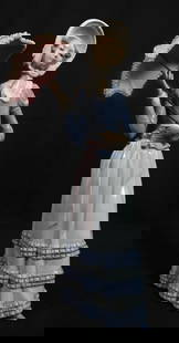 Large Lladro Porcelain Figurine Little Lady with Pink Umbrella: Large Lladro Porcelain Figurine Little Lady with Pink UmbrellaDIMENSIONS: Height: 12.50 inch / 31,7 cm 