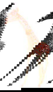 Leather Wrapped Giraffe Statue: Leather Wrapped Giraffe StatueDIMENSIONS: Height: 30 inch / 76 cm Length: 20 inch / 51 cm 