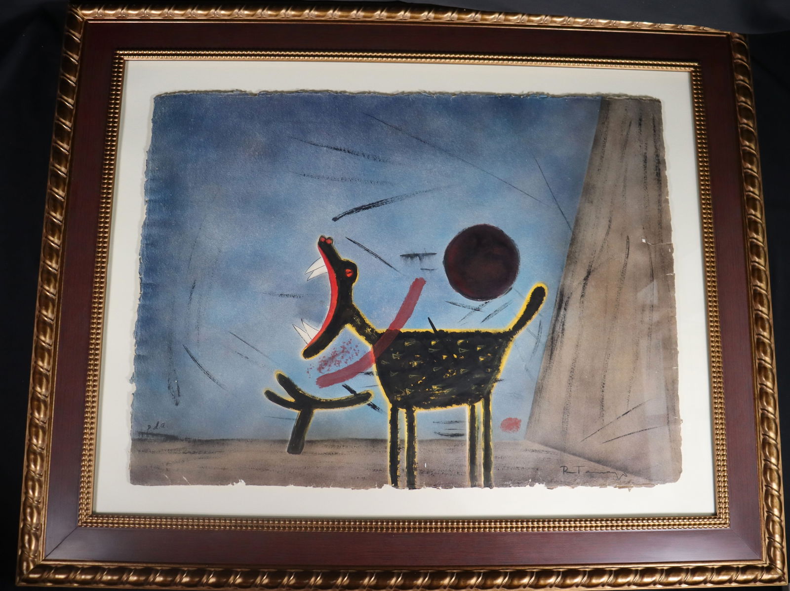 Framed Mixed Media on paper signed Rufino Tamayo, lower right (1 of 7)