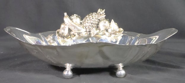 Vintage Fautin Italian Silverplate Fruit Bowl