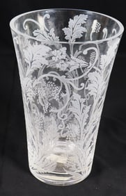 CHRISTOFLE PARIS FRANCE CRYSTAL VASE 'ORANGERIE'