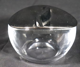 Nambe butterfly bowls with silver colored lid