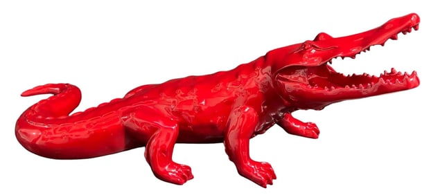 RED CROCODILE signed RICHARD ORLINSKI with COA from the Artiste
