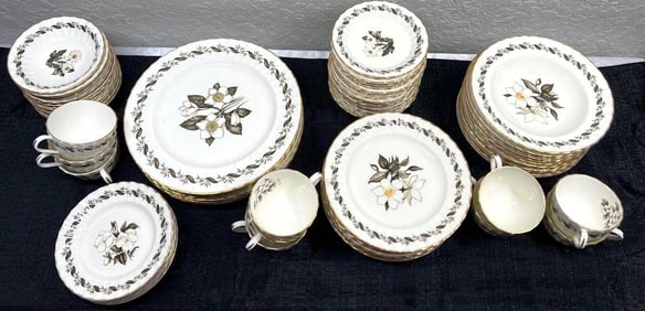Seventy seven Pieces Set of Royal Worcester Bone China