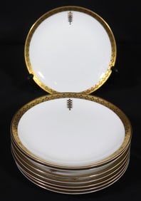 Frank Lloyd Wright Tiffany & Co. Imperial Pattern Porcelain Eight Dessert Plates