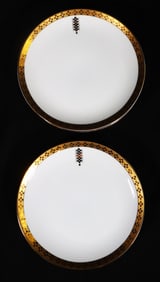 Frank Lloyd Wright Tiffany & Co. Imperial Pattern Porcelain Eight Bread Plates