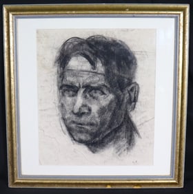 Framed Charcoal on Paper signed L F lower right Lucian Freud Lucian Freud (British, 1922-2011)