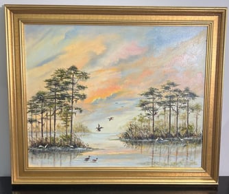 Mary J. Coulter (1880-1966) Framed Oil on canvas signed lower left