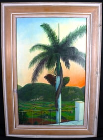 Framed Oil on Canvas signed FM lower right