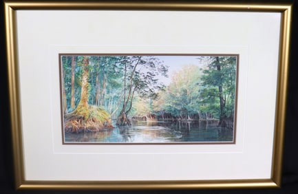 Framed Watercolors on paper signed Charles ROWE