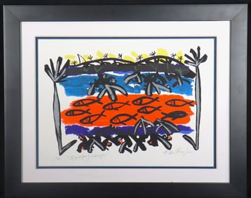 Framed Lithograph on Paper signed Flora Fong and dated 2002 numbered 26/99