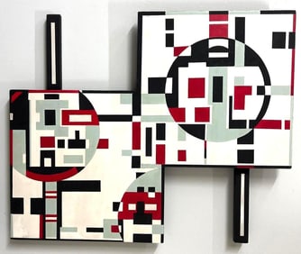 Framed Mixed Media on wood panel signed DARIE and dated 1963 with COA.