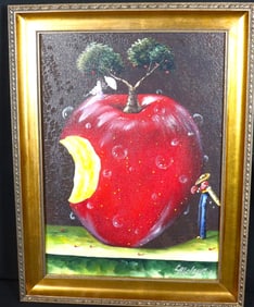 Frame Oil on Canvas signed lower right