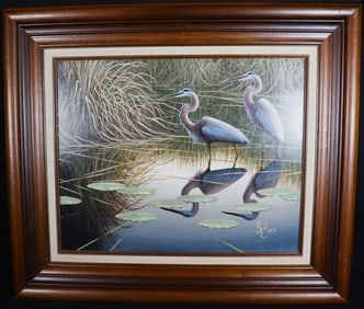 Framed Acrylic on Canvas signed Ben W Essenburg (Florida, born 1947) and dated 1991