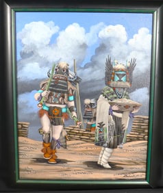 Framed Acrylic on Canvas signed Duane Dishta and dated 1995