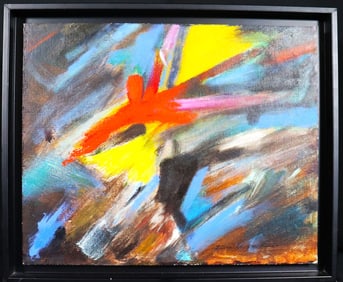 Framed Acrylic on Board signed Salvador Corratge (1928 - 2014) Cuban and dated 2001