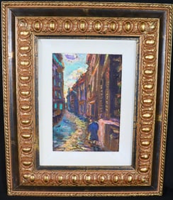 Framed Mixed Media on board signed Samuel Baldwin Pratt