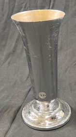 Georges Halais chrome plated vase from France