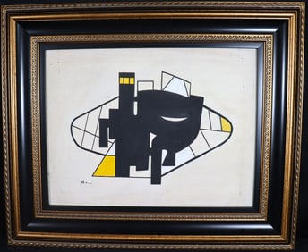 Framed Oil on Masonite signed WILFREDO ARCAY Cuban lower left