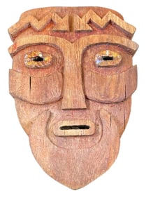 Vintage African tribal wood carving folk art