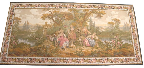 French Tapestry After F. Boucher (1703-1770) - Gobelins - Tapestry, Les Amours Pastorales Scene