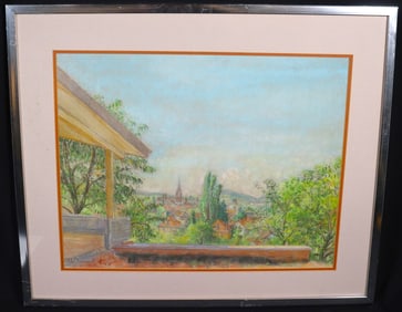 Framed Pastel on Paper signed DEMMEL and dated 1961